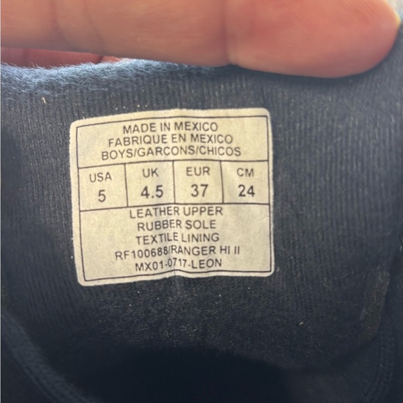 Ralph Lauren Navy Blue Leather Boots Classic Teddy Bear logo Stylish Kids - Picture 9 of 9